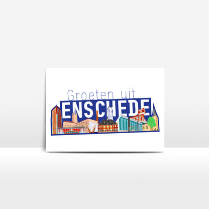 Ansichtkaart Groeten uit Enschede
